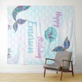 マーメイド, 背景, 誕生日背景, 自撮り タペストリー (インサイチュ(横))