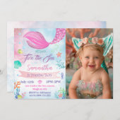 マーメイド 2nd フォト バースデー ガール アンダーザシー 招待状 (正面/裏面)