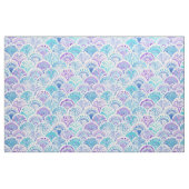 マーメイドDAYDREAMS水彩ボホビーチ魚鱗 ファブリック (ファットクウォーター)