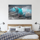 マーメイドin the Sea Canvas Print キャンバスプリント (インサイチュ (寝室))