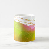 マーメイドNAME夏のビーチモダン彼女の水彩画 コーヒーマグカップ (中央)