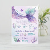 マーメイドONEder the sea 1st birthdayパーティー 招待状 (スタンド正面)