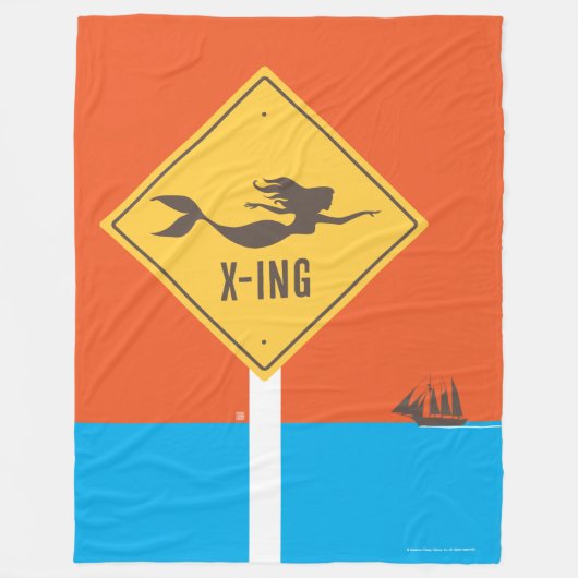 マーメイドXリング フリースブランケット (正面)