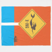 マーメイドXリング フリースブランケット (正面(横))