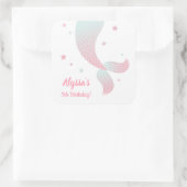 マーメエレガントドグラデーションテール女子パーティーシール スクエアシール (バッグ)