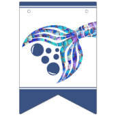 マーメカラフルーはかりで測ド小さな女の子第6誕生日 バンティングフラッグ (第1の旗)