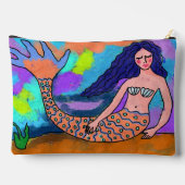 マーメサイケデリックド抽象芸術絵画ズ アクセサリーポーチ (裏面)