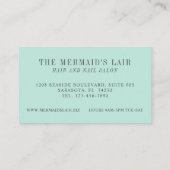 マーメスタイリッシューフェミニンド沿岸 名刺 (裏面)