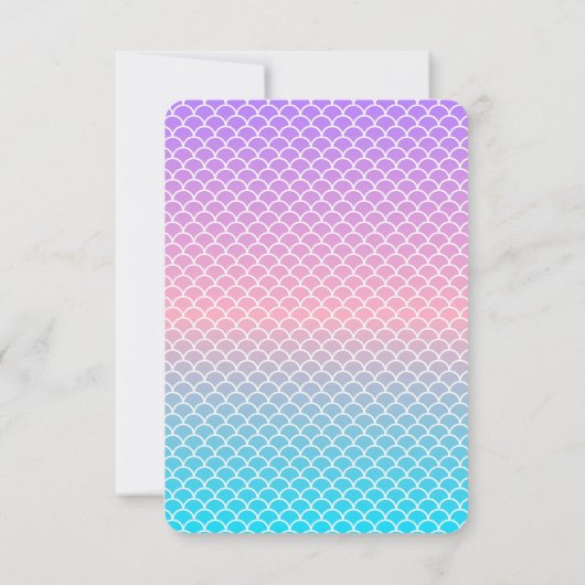 マーメパーソナライズされたイドアンダーザシー誕生日招待状 出欠カード (裏面)