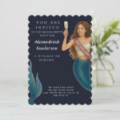 マーメパーソナライズされたドバチェロレッテ招待状 招待状 (スタンド正面)