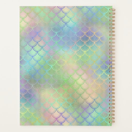 マーメパーソナライズされたードレはかりで測インボーきらめく2025 プランナー手帳 (裏面)