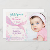 マーメ王室のドプリンセス誕生日招待状 招待状 (正面/裏面)