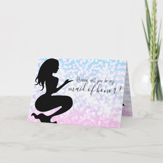 マーメ結婚ドのカードはメイド・オブ・オーナー(花嫁付き添い人)だ カード (正面)