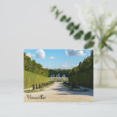 マーモセットがヴェルサイユの庭園を歩く ポストカード (スタンド正面)