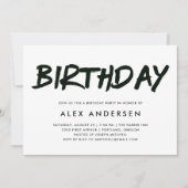 マーモダンカ | 白黒バースデーパーティー 招待状 (正面)