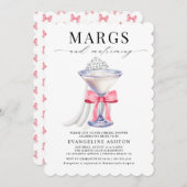 マーモダングエレガントと結婚ブライダルシャワー 招待状 (正面/裏面)