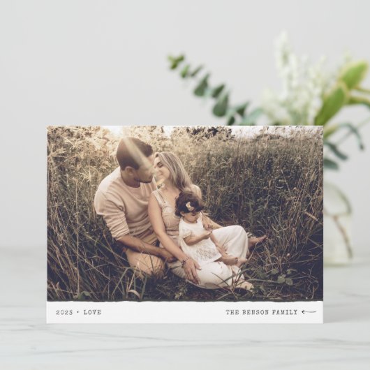 マーモダンミニマルカーLOVEブラックホリデーカード シーズンカード (スタンド正面)