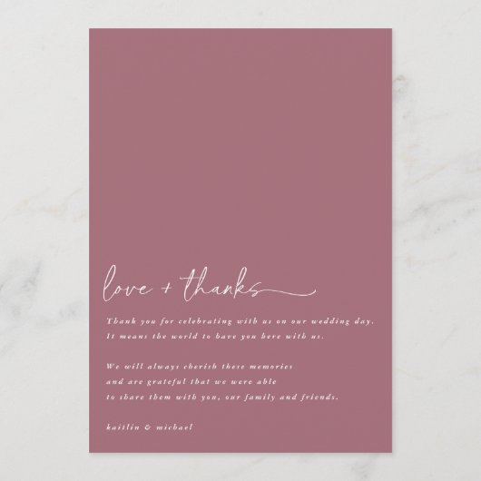 マーモダンロ結婚ーのメニューを背中に向けて メニュー (裏面)