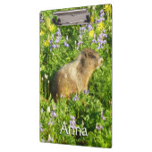 マーモットとマウントレーニアの野の花 クリップボード (左)