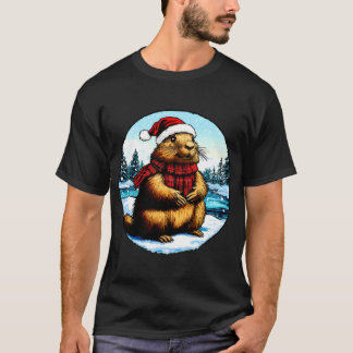 マーモットのクリスマスTシャツ Tシャツ