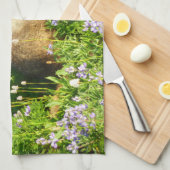 マーモットイン山レイニアワイルドフラワー キッチンタオル (四つ折り)