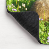 マーモットイン山レイニアワイルドフラワー マウスパッド (コーナー)