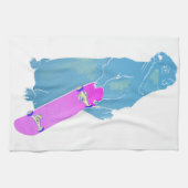 マーモットウッドチャックのスケートボード キッチンタオル (横)