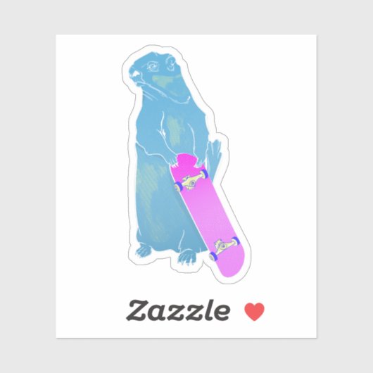 マーモットウッドチャックのスケートボード シール (シート)