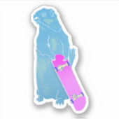 マーモットウッドチャックのスケートボード シール (正面)