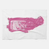 マーモットグラン食べ物ホッグのイワシ キッチンタオル (横)