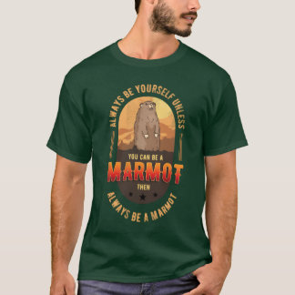 マーモット リス 動物 女子 Tシャツ