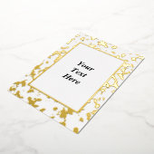 マーリエレガントド金箔空白の招待状カード 箔招待状 (回転した状態)