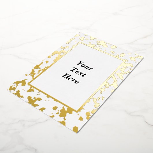 マーリエレガントド金箔空白の招待状カード 箔招待状 (回転した状態)