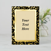 マーリエレガントド金箔空白の招待状カード 箔招待状 (立ち正面)