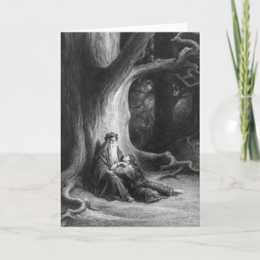 マーリンおよび妖精のVivien魔術師 カード (正面)