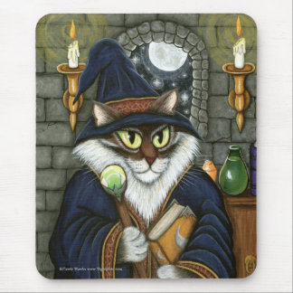 マーリンの手品師の魔法使い猫の魔法の魔術師のマウスパッド マウスパッド