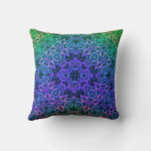 マーリンの水中コテージの庭の曼荼羅の枕 クッション (裏面)