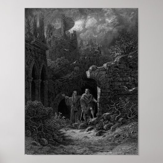 マーリンはアーサー王に助言する ポスター (正面)