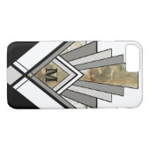 マーリングアールデコジオメトリックカスタムトとモノグラム Case-Mate iPhoneケース (裏面(横))