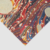 マーリング抽象芸術赤い青の渦巻き、白い円 薄葉紙 (詳細)