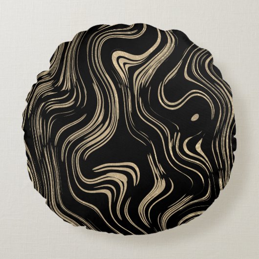 マーリング金ゴールド丸い枕 ラウンドクッション (正面)