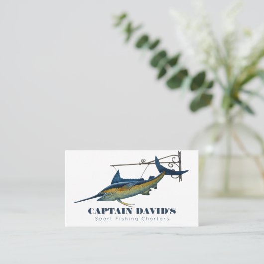 マーリンスポーツ魚釣りシャーターズボート 名刺 (スタンド正面)