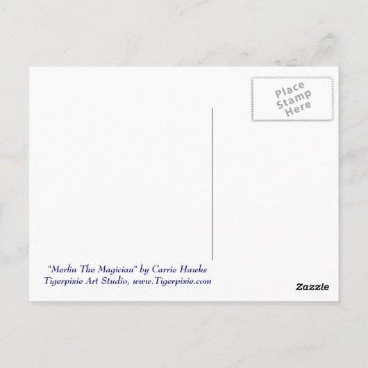 マーリンマジシャンウィザードキャット魔法ソルセラーファンタジー ポストカード (裏面)