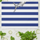 マーリンメージフィッシュクロームスタイルオン航海のストライプ キッチンタオル (折り畳み)