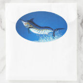 マーリン踊り 楕円形シール (バッグ)