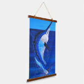 マーリン&ドルフィンフィッシュ 吊り下げ型タペストリー (傾斜あり)