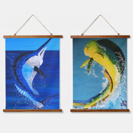 マーリン&ドルフィンフィッシュ 吊り下げ型タペストリー