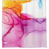 マーリーエレガントド抽象芸術アート シャワーカーテン (正面)