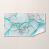 マーリーシルクフラクタルティール(緑がかった色)ID717 バスタオルセット (ハンドタオル)