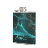 マーリーシルクフラクタルティール（緑がかった色）ID717 フラスク (左)